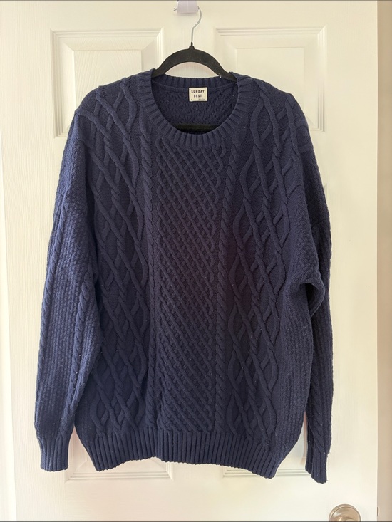 Sunday Best Sweaters - Sunday Best Peggy Cable Knit Crewneck Sweater